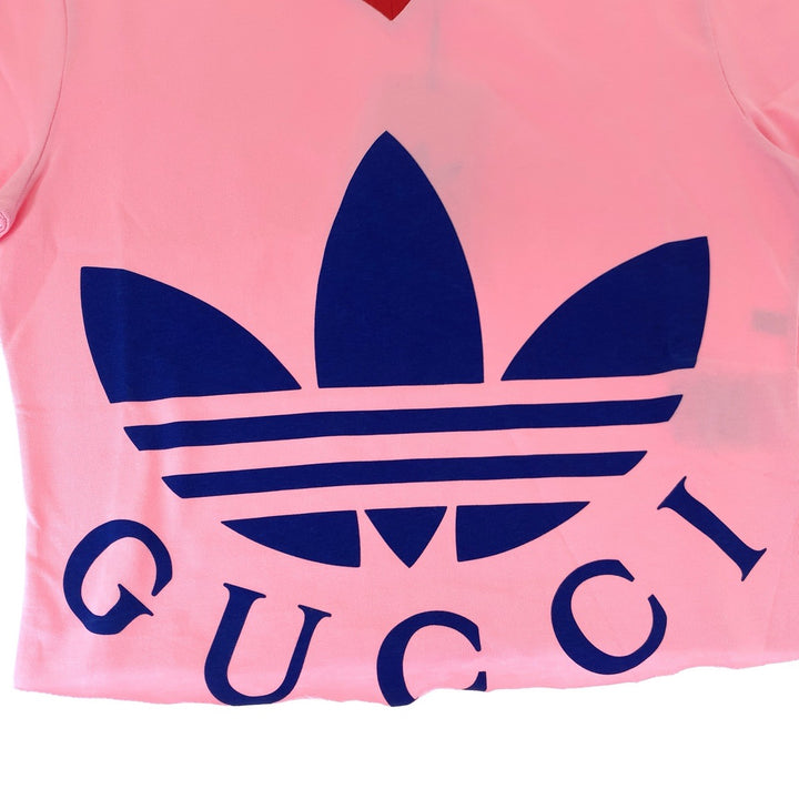 Gucci Cotton XXS Crop T-Shirt Pink Red in Pristine Condition