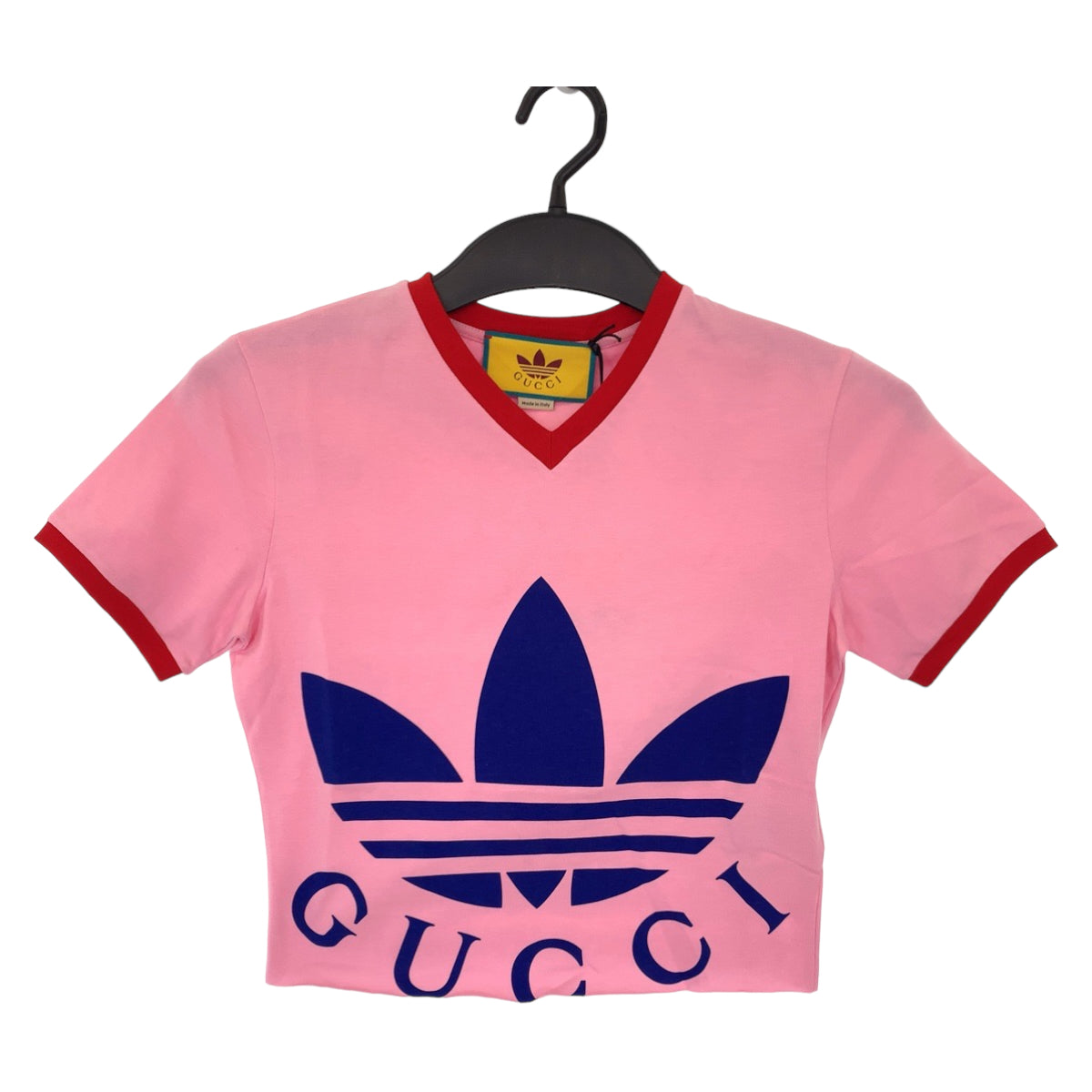 Gucci Cotton XXS Crop T-Shirt Pink Red