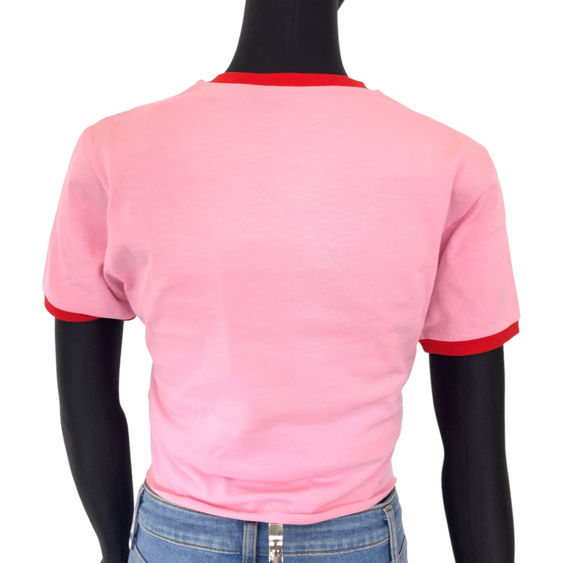 Gucci Cotton XXS Crop T-Shirt Pink Red in Pristine Condition