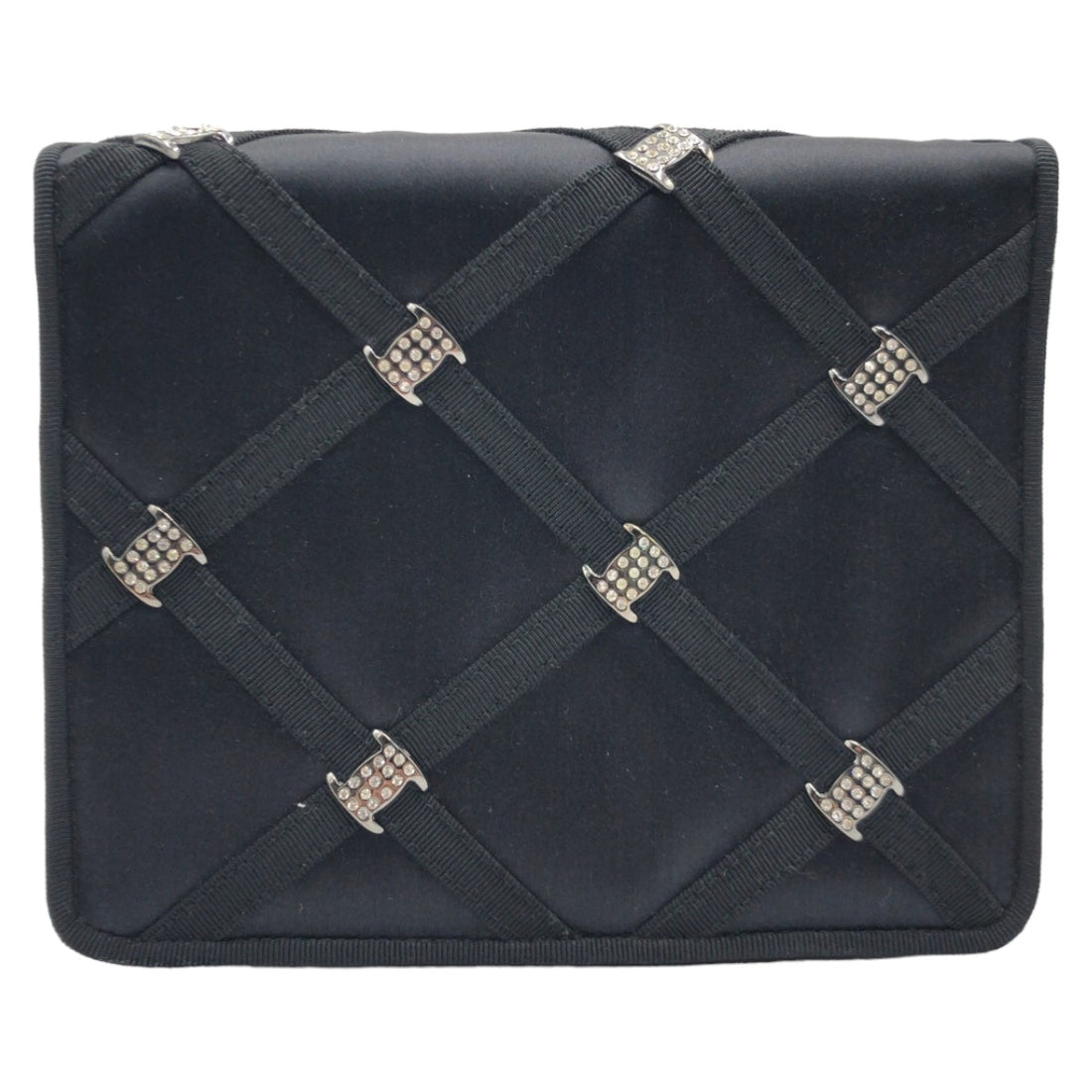 Salvatore Ferragamo Vara Rhinestone Satin Crossbody