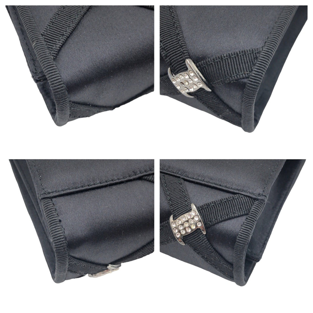 Salvatore Ferragamo Vara Rhinestone Satin Crossbody