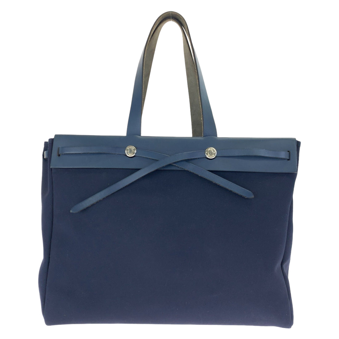 Hermes Canvas/Leather Aile Bag Cabas GM Tote