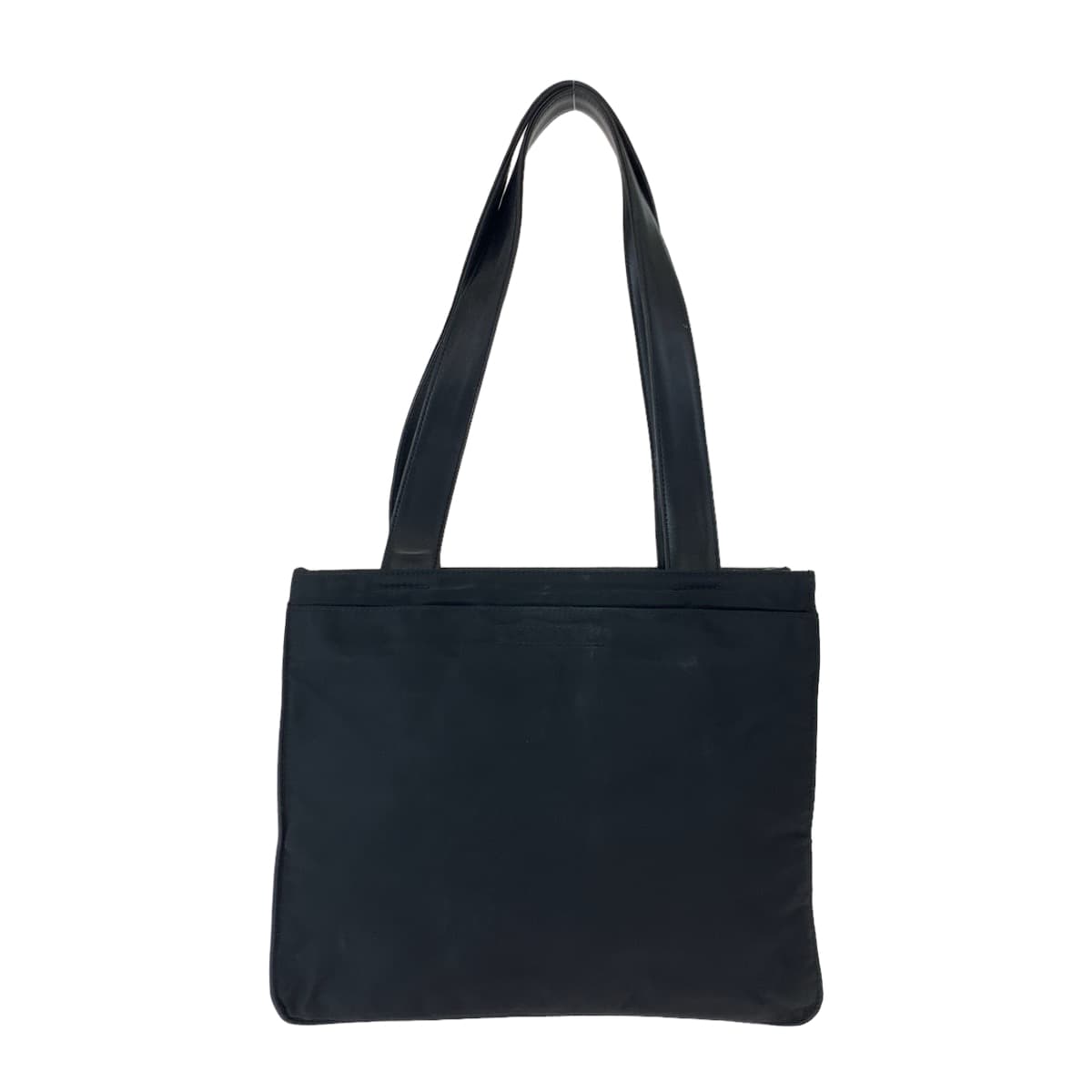 Prada Nylon Leather Tessuto Logo Tote Bag