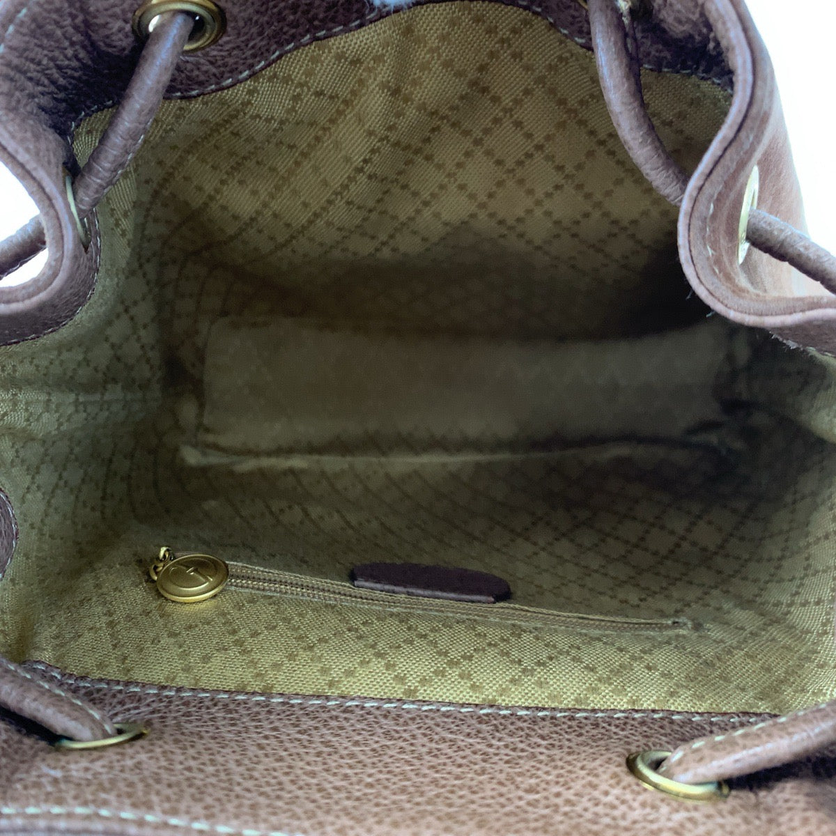 Gucci Suede Bamboo Backpack 00334440030 in Very Good Condition