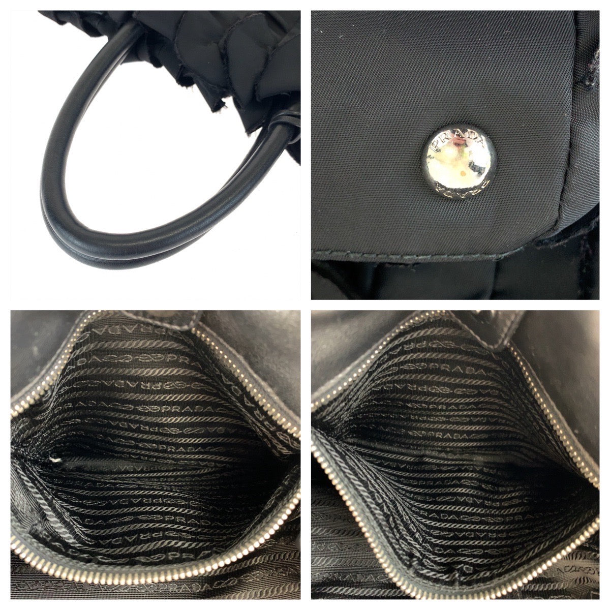 Prada Tessuto Frill Nylon Tote Bag