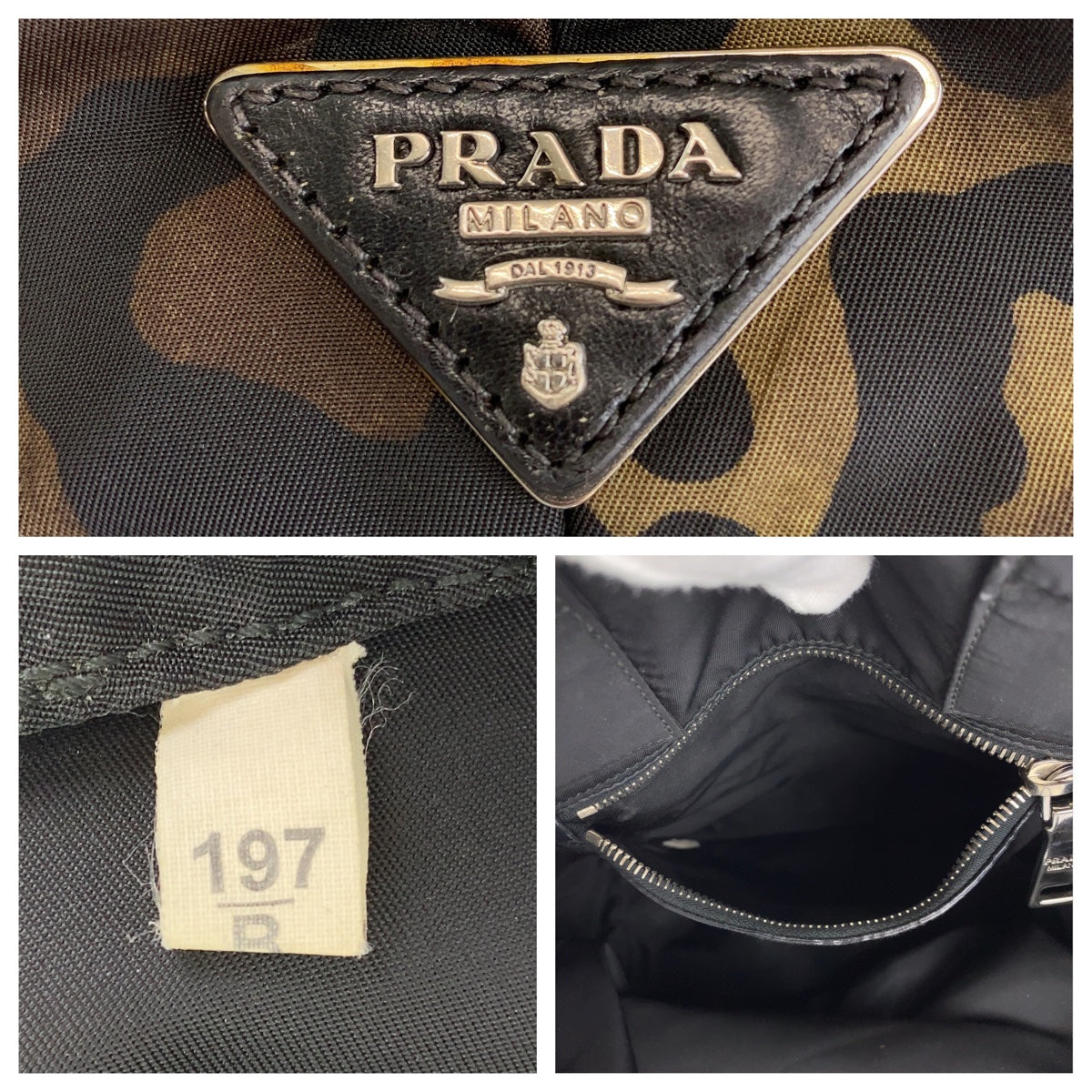 Prada Nylon Tessuto Triangle Logo Tote Bag in Very Good Condition