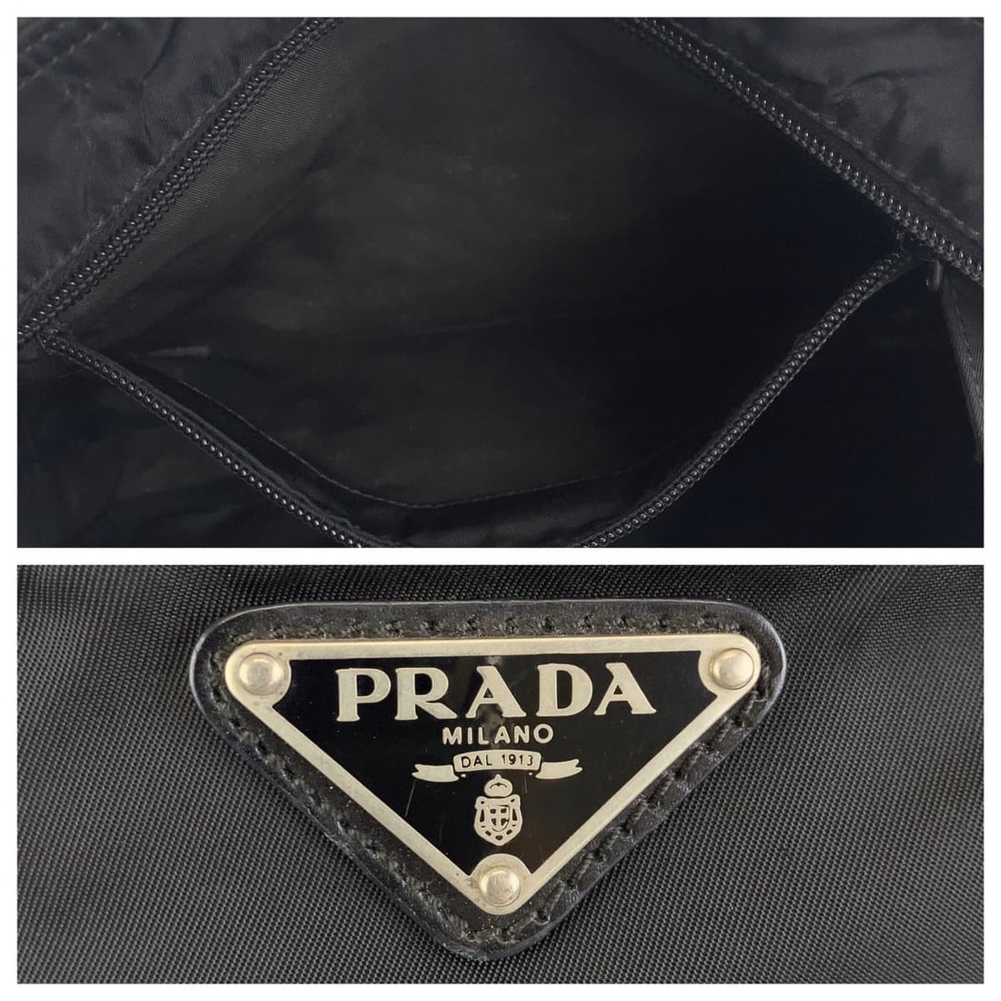 Prada Nylon Tessuto Logo Tote Bag