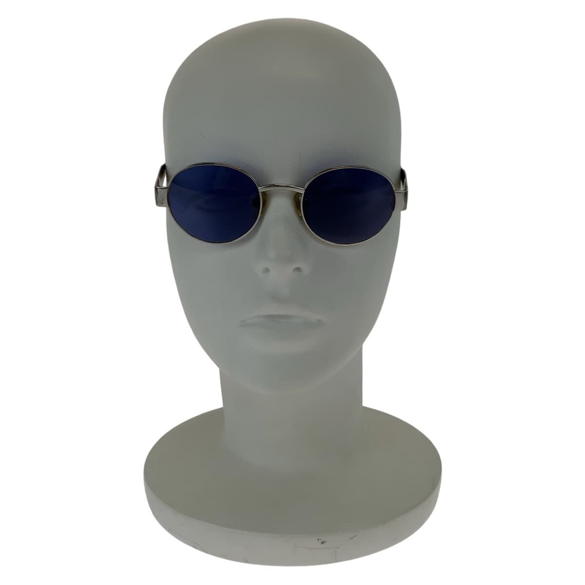 Chanel Vintage Blue Metal Round Sunglasses in Very Good Condition