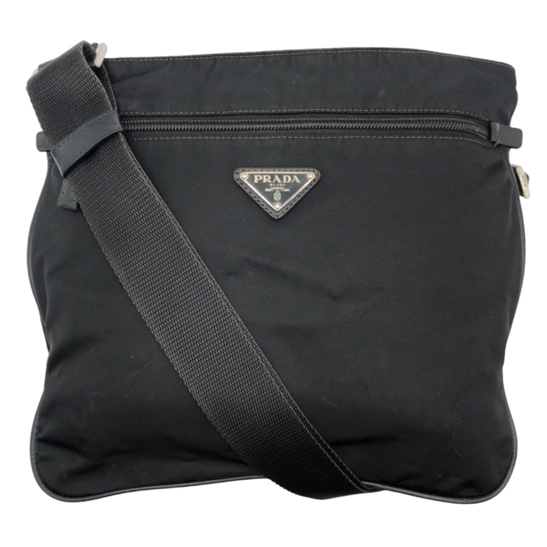 Prada Nylon Tessuto Triangle Logo Shoulder Bag