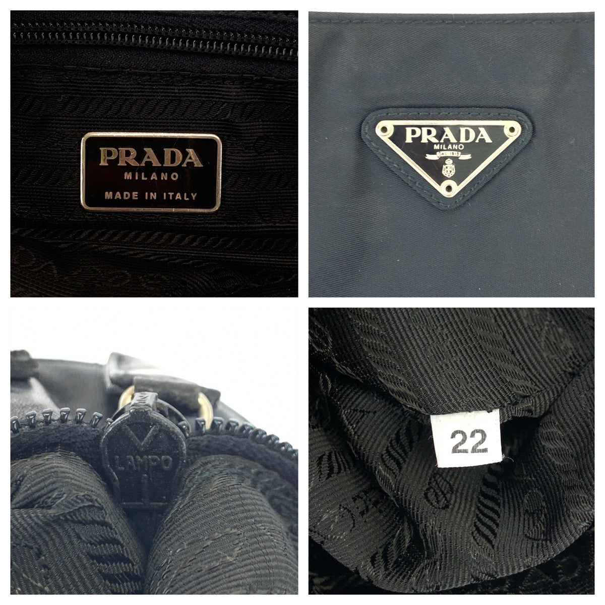 Prada Nylon Tessuto Triangle Logo Tote Bag B9711 in Very Good Condition