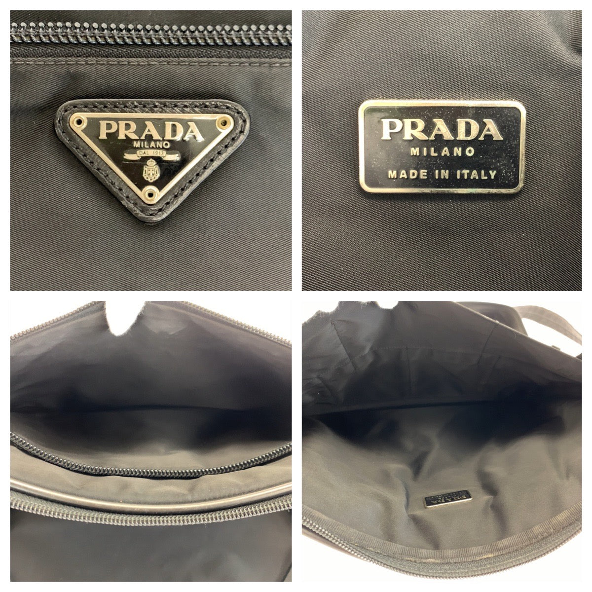 Prada Nylon Tessuto Triangle Logo Plate Briefcase in Very Good Condition