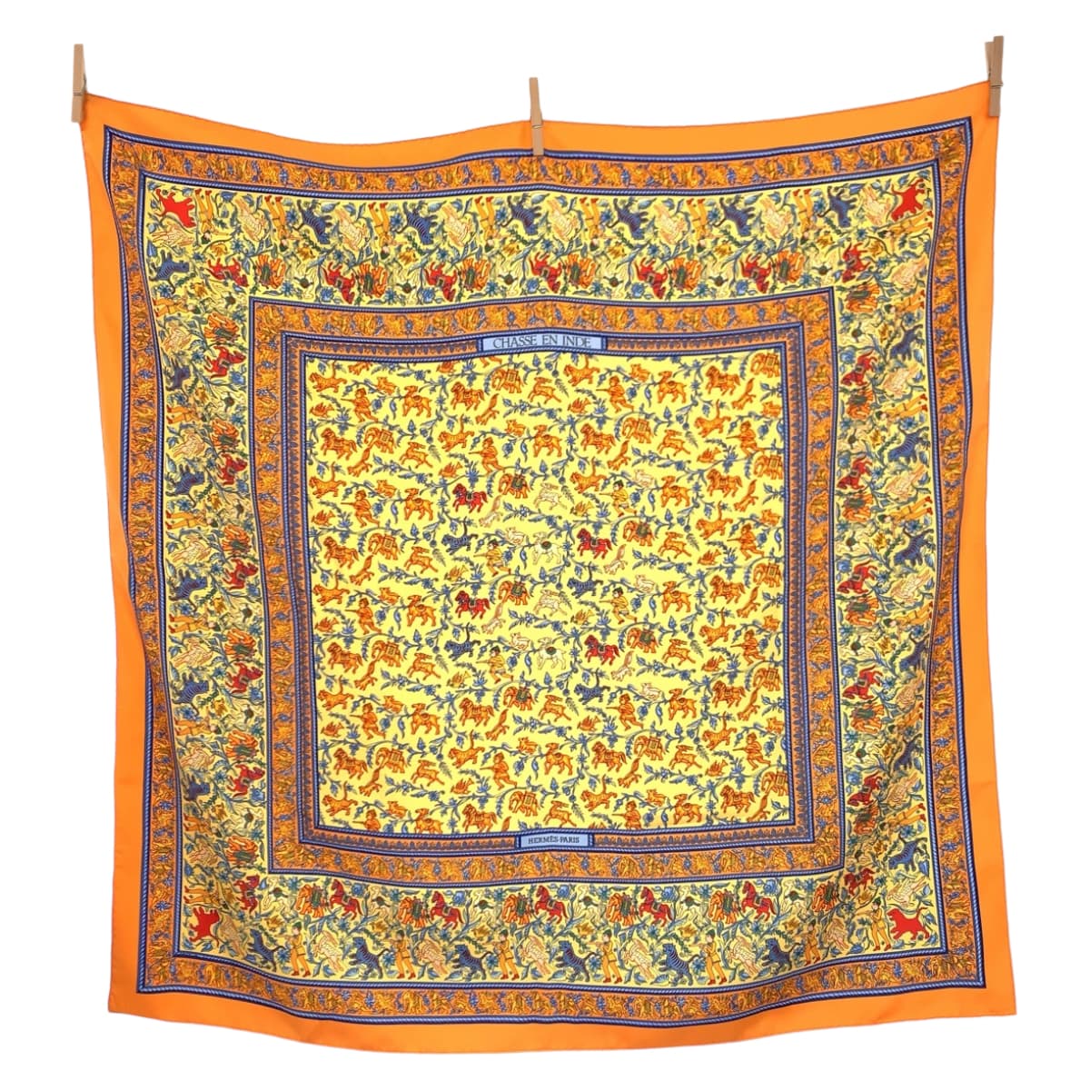 Hermes Silk Scarf Orange