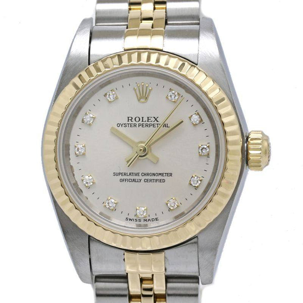 Rolex Oyster Perpetual Au750 Stainless Steel Watch