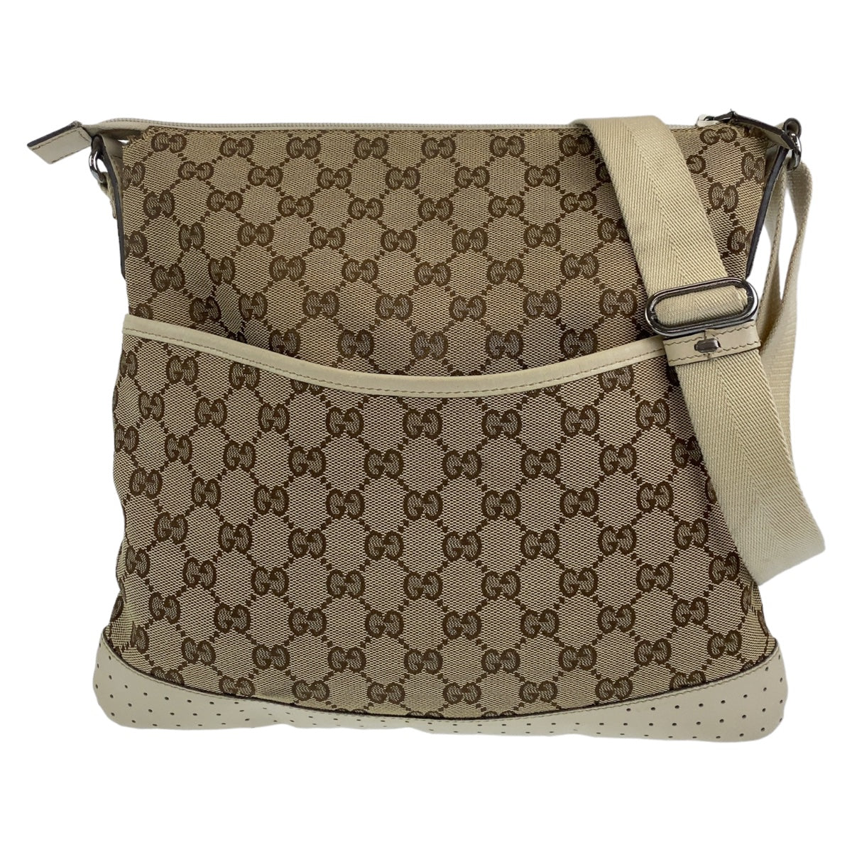 Gucci GG Canvas Beige Messenger Bag