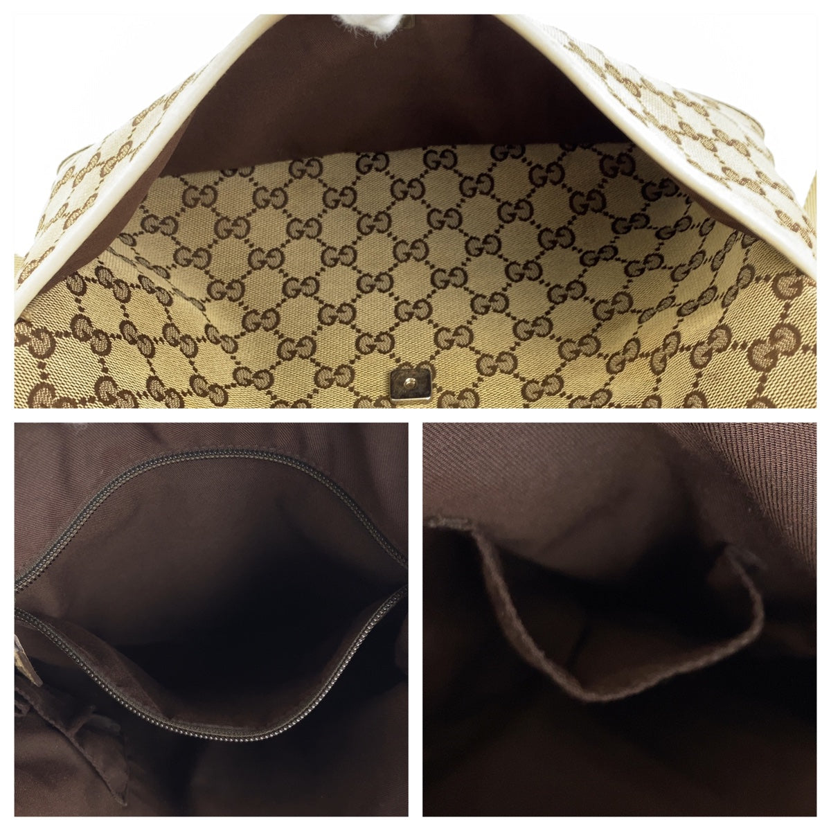 Gucci GG Canvas Beige Messenger Bag