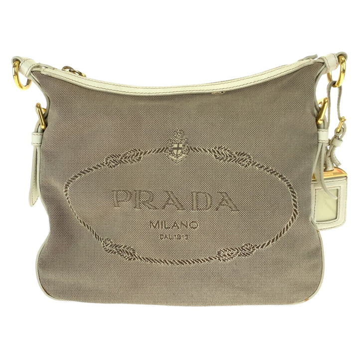 Prada Canvas Logo Jacquard Shoulder Bag BT0706