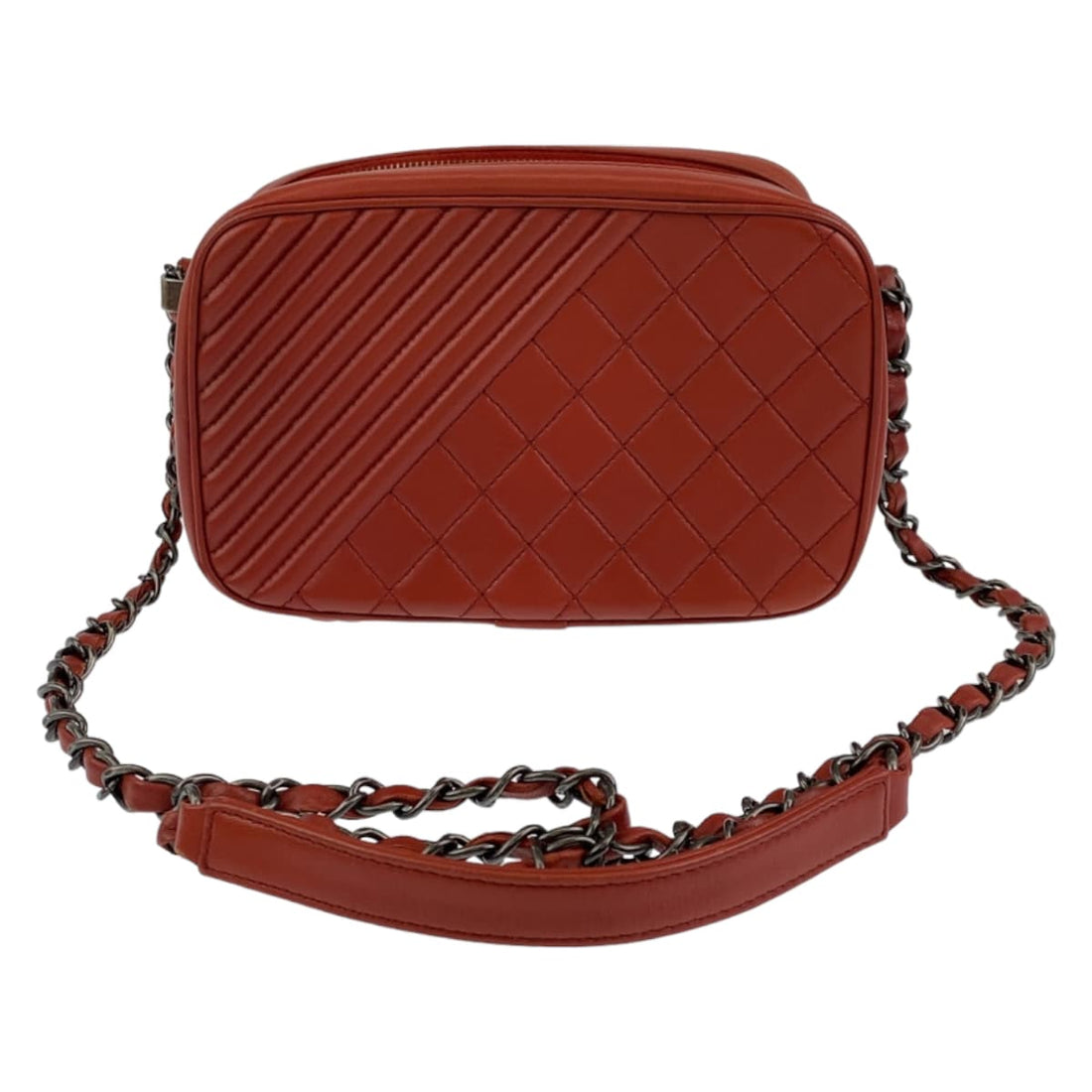 Chanel Boy Camera Bag Red Lambskin