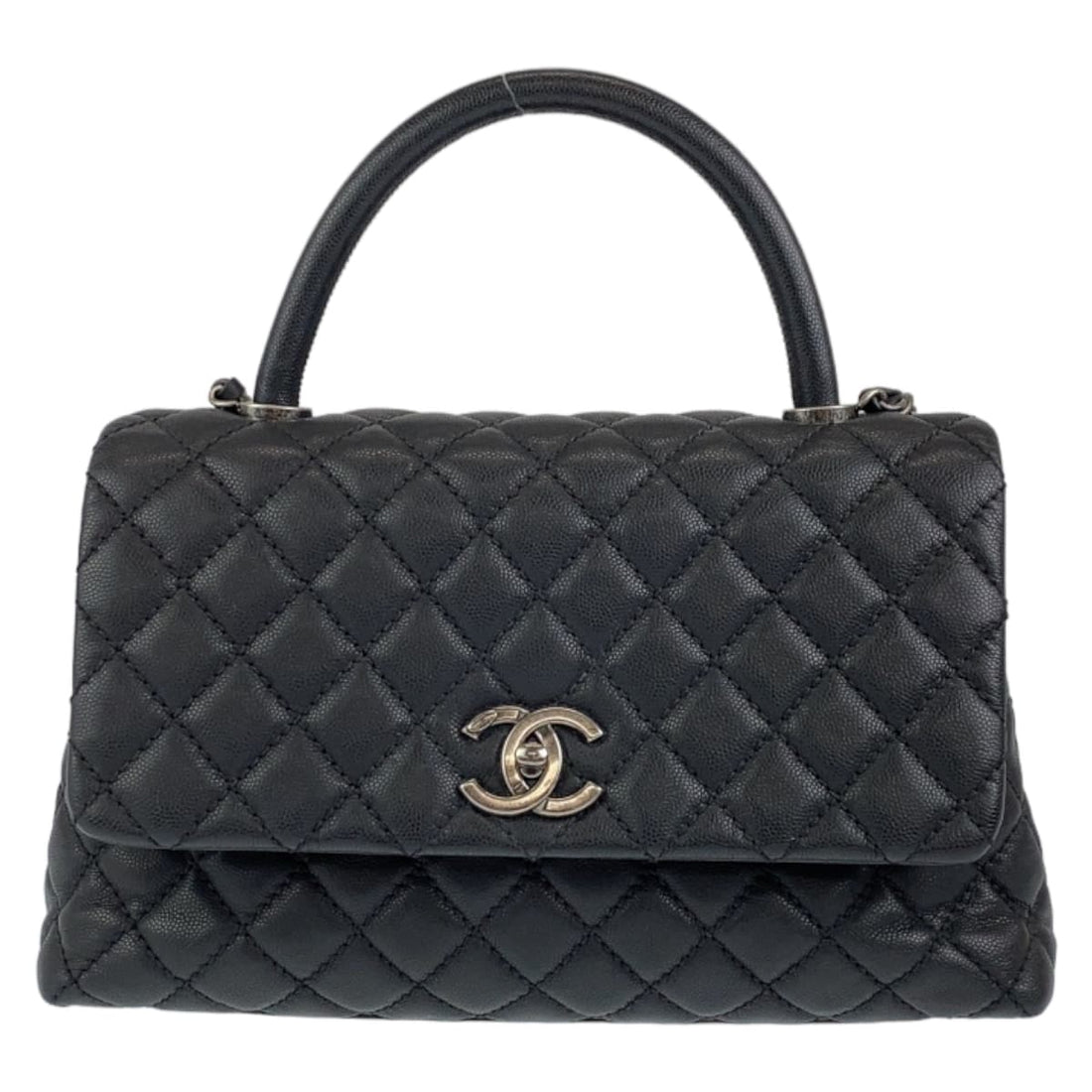 Chanel Caviar Skin Coco Handle 2WAY Handbag