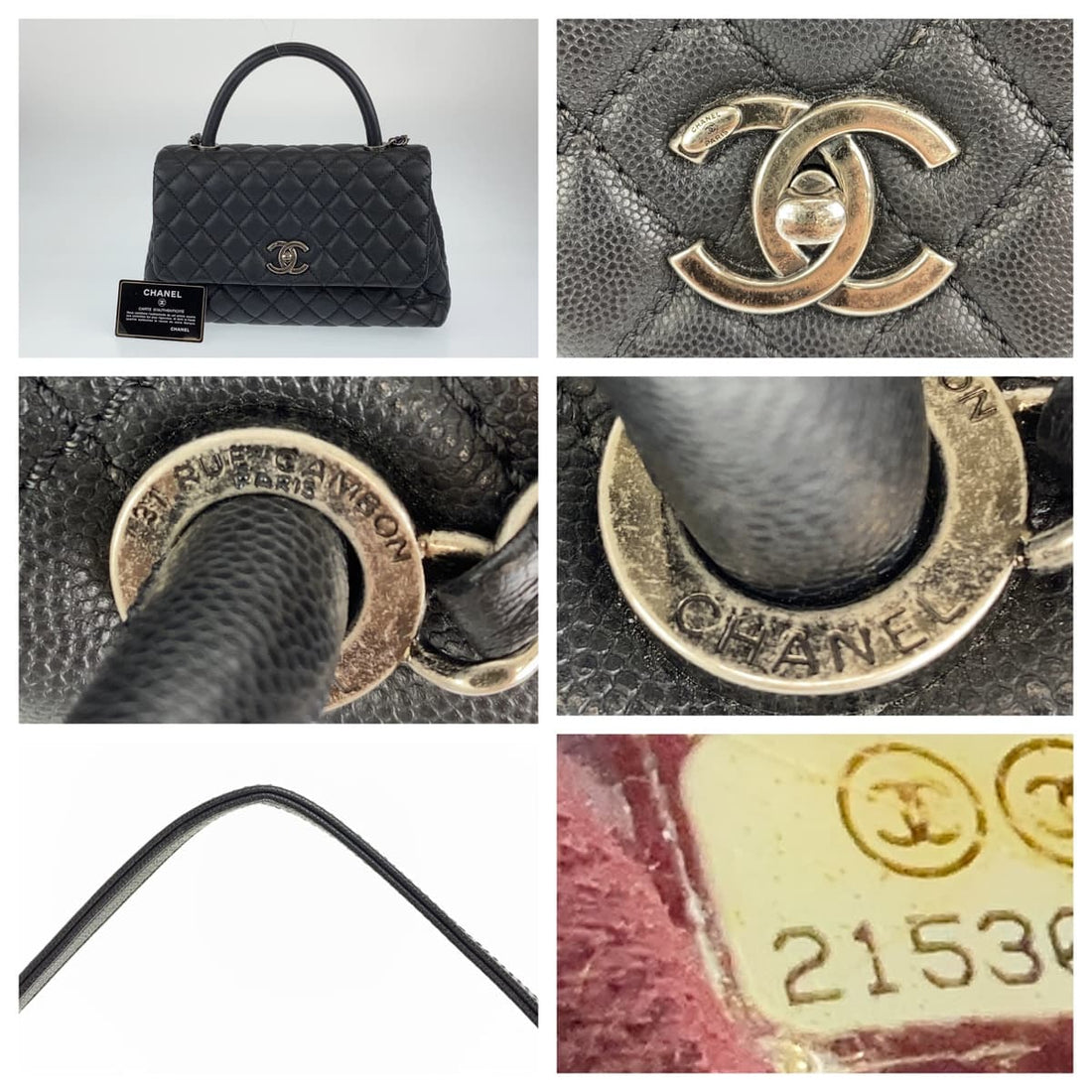 Chanel Caviar Skin Coco Handle 2WAY Handbag