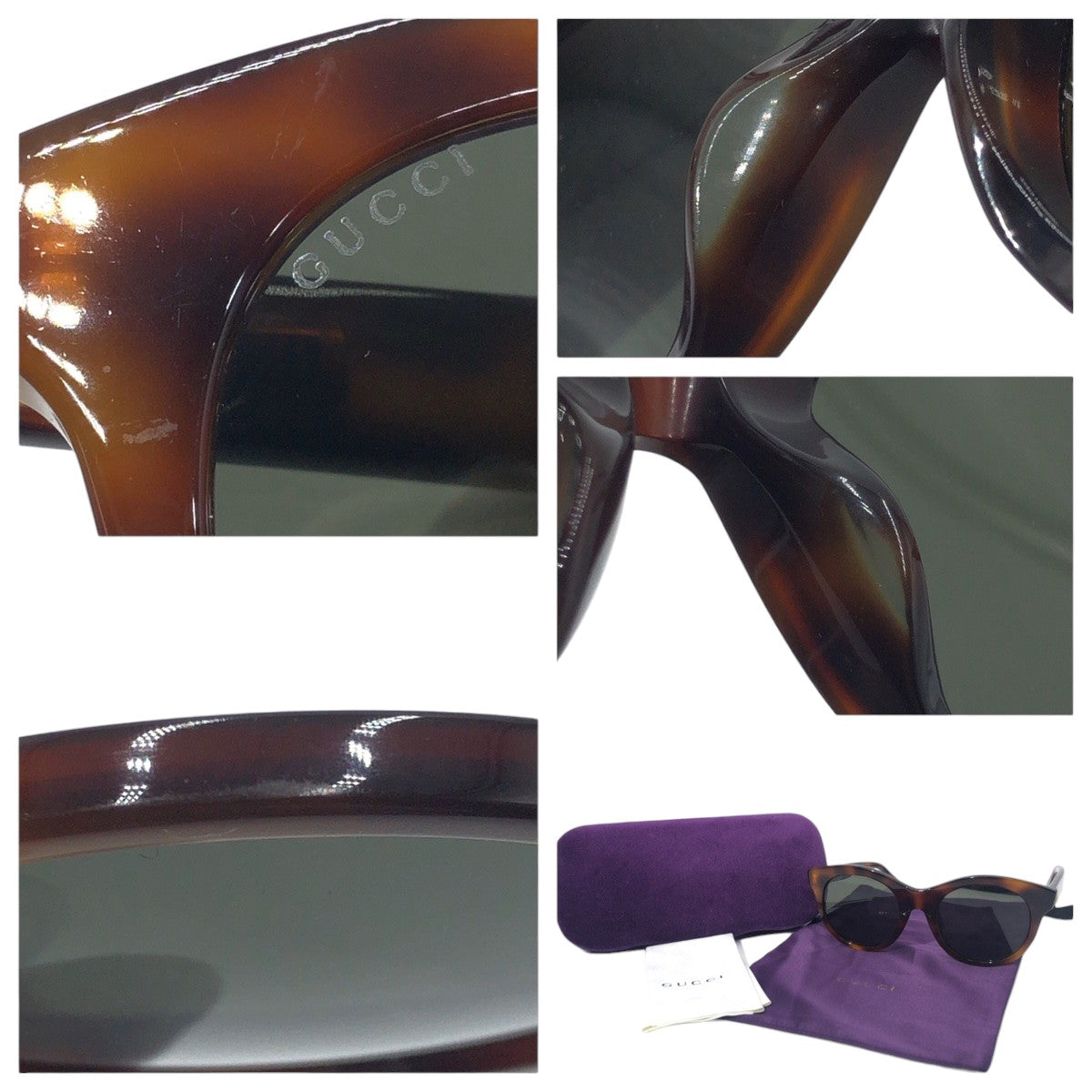 Gucci Interlocking GG Plastic Sunglasses 405846 in Great Condition