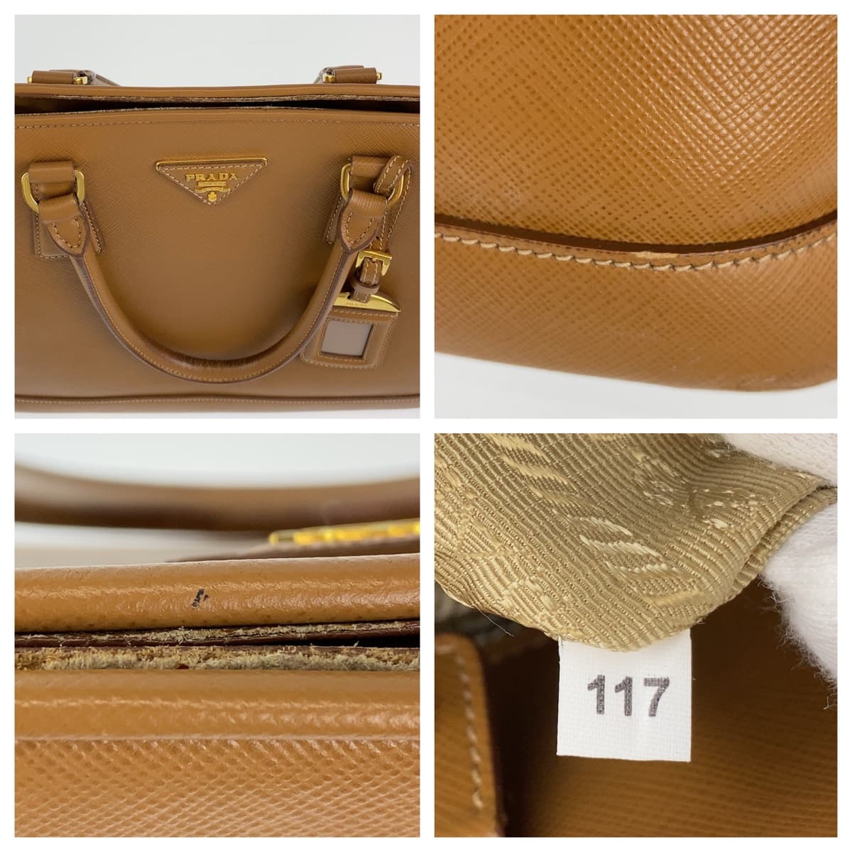 Prada Saffiano Leather Promenade 2WAY Bag in Very Good Condition