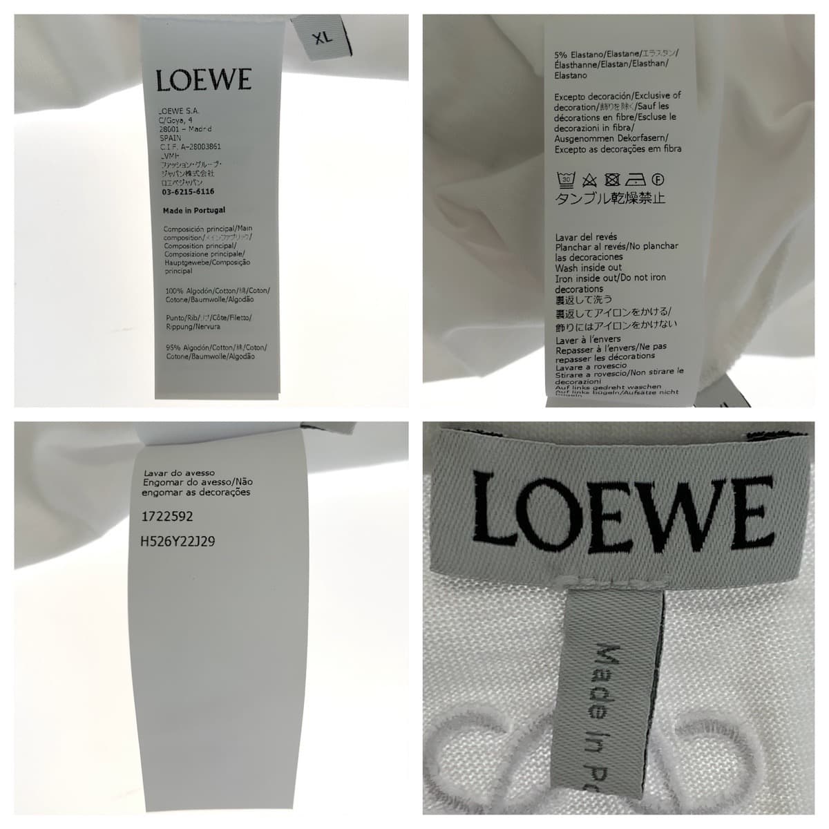 Loewe Cotton XL Crewneck T-Shirt 405852 in Great Condition