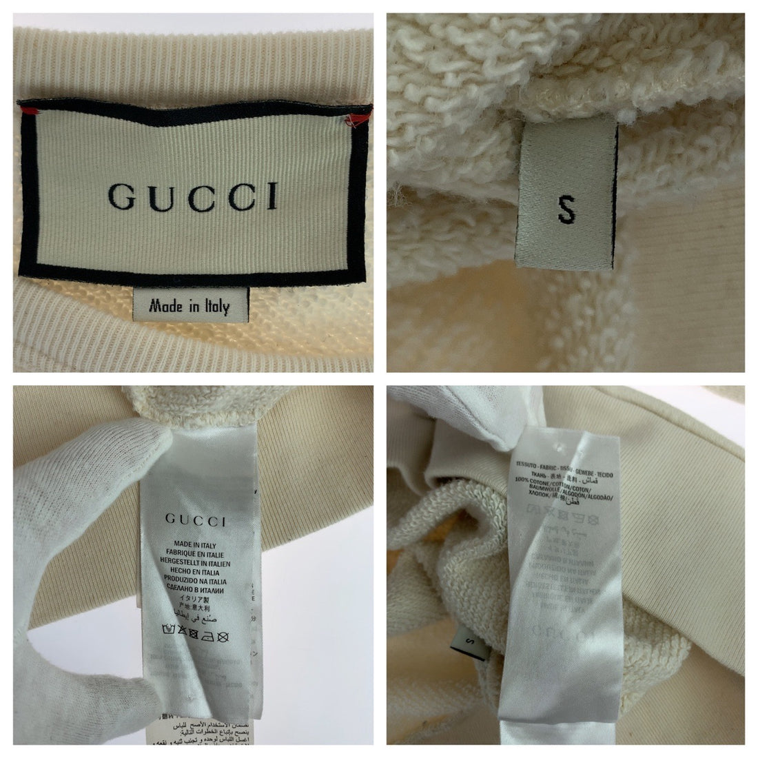 Gucci Cotton Wing Jockey Sweatshirt S in Very Good Condition