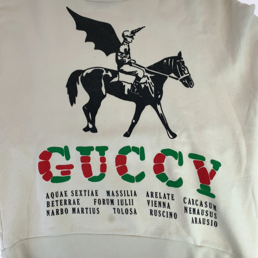 Gucci Cotton Wing Jockey Sweatshirt S in Very Good Condition