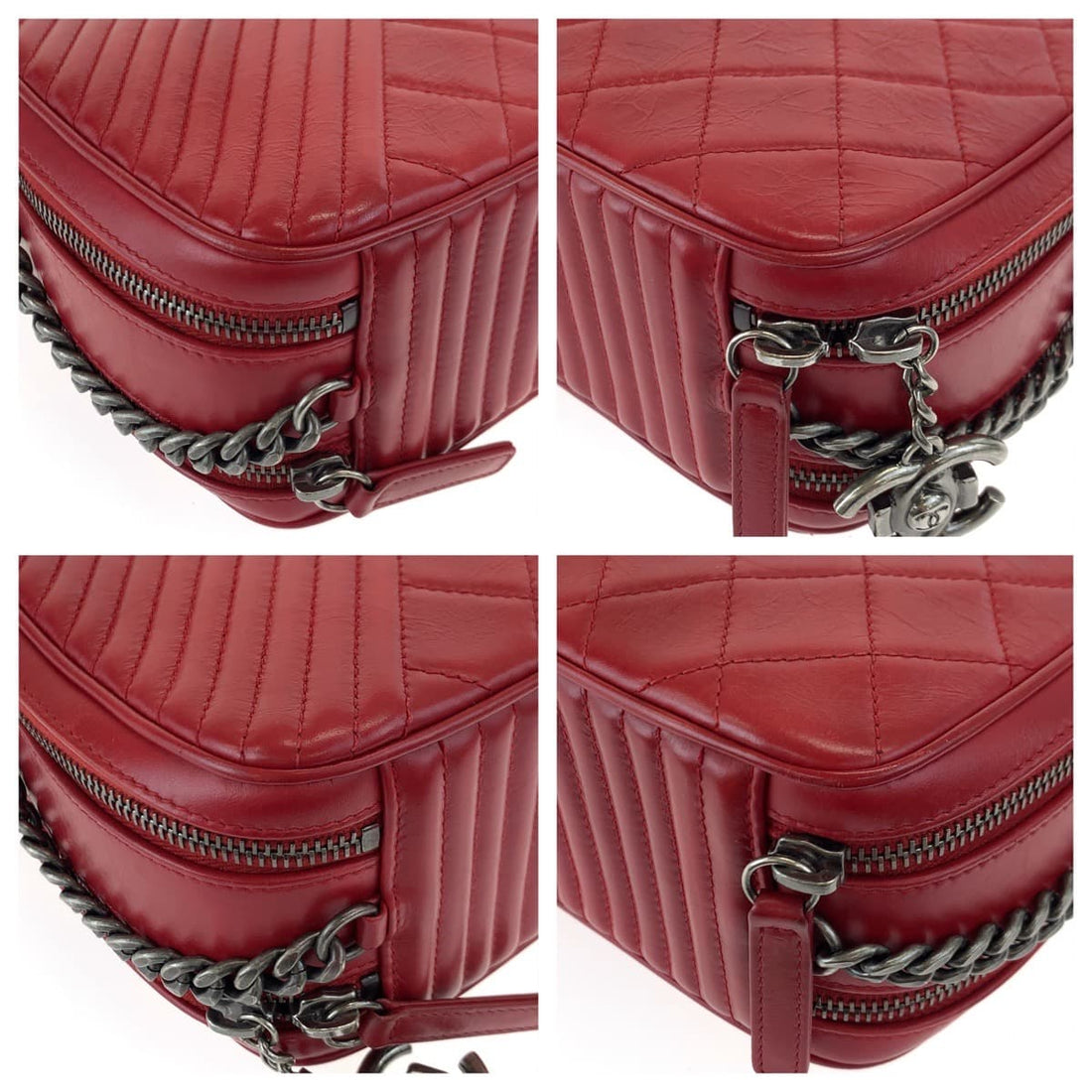 Chanel Boy Red Calfskin Shoulder Bag