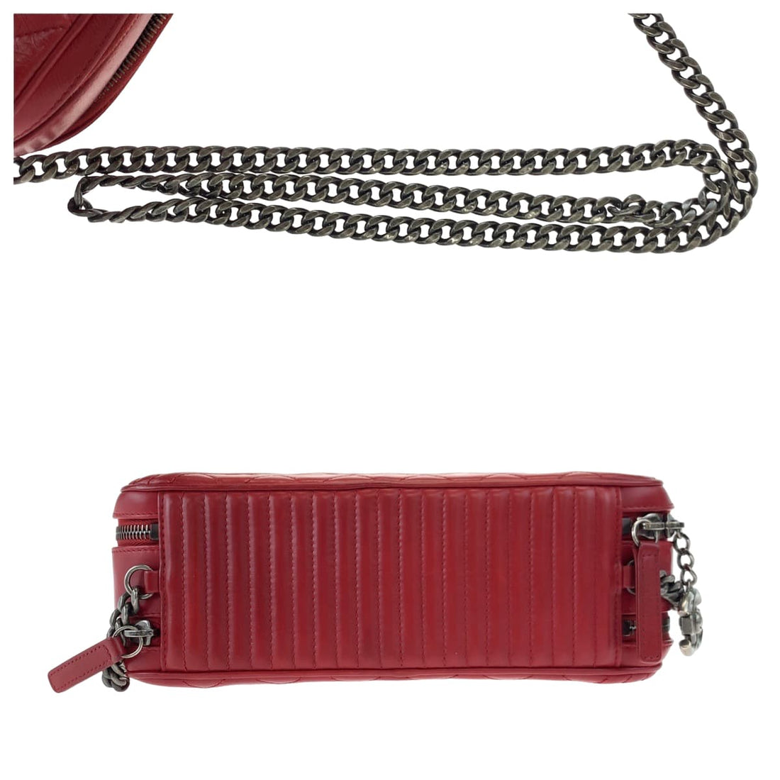 Chanel Boy Red Calfskin Shoulder Bag