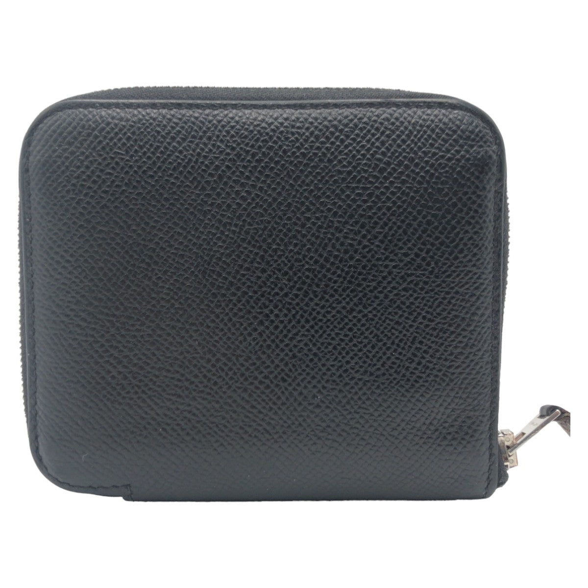 Hermes Azap Silk'in Compact Leather Wallet Black in Very Good Condition