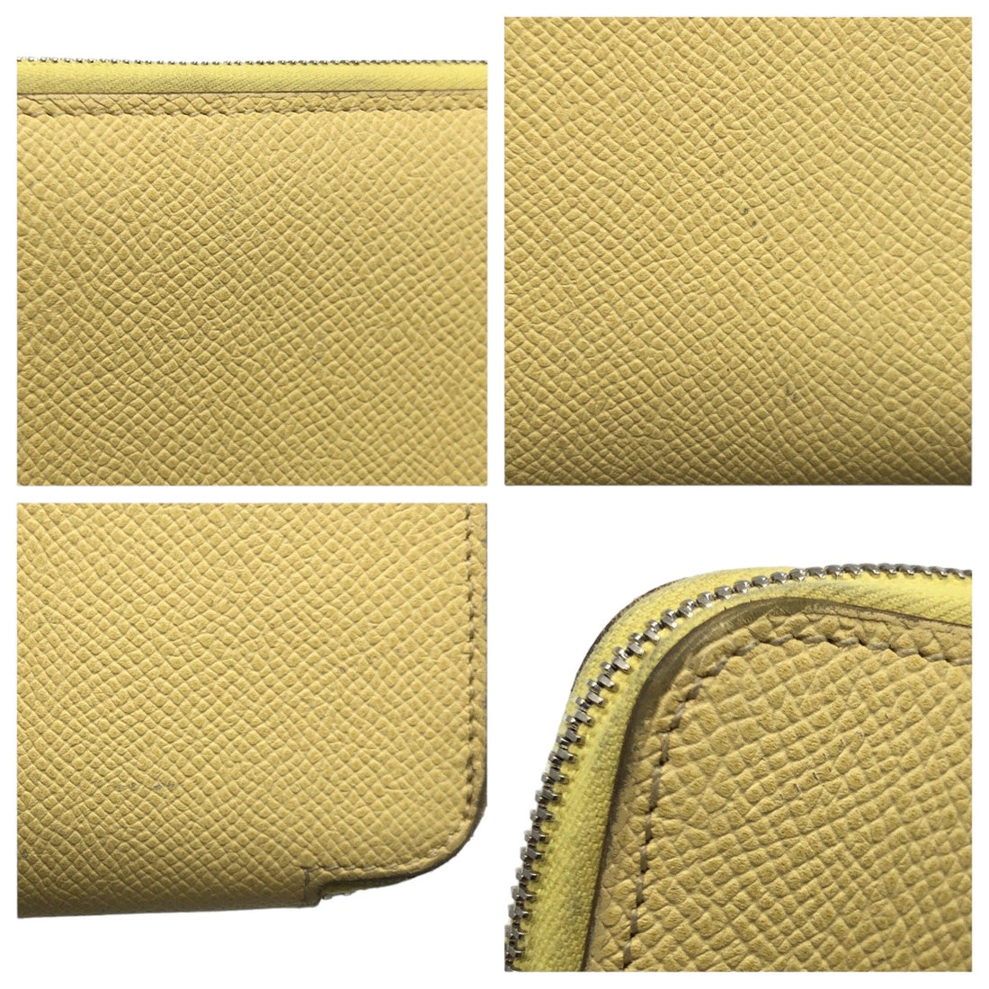 Hermes Azap Long Silk'in Yellow Wallet