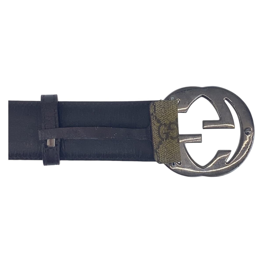 Gucci Interlocking GG Supreme Canvas Leather Belt