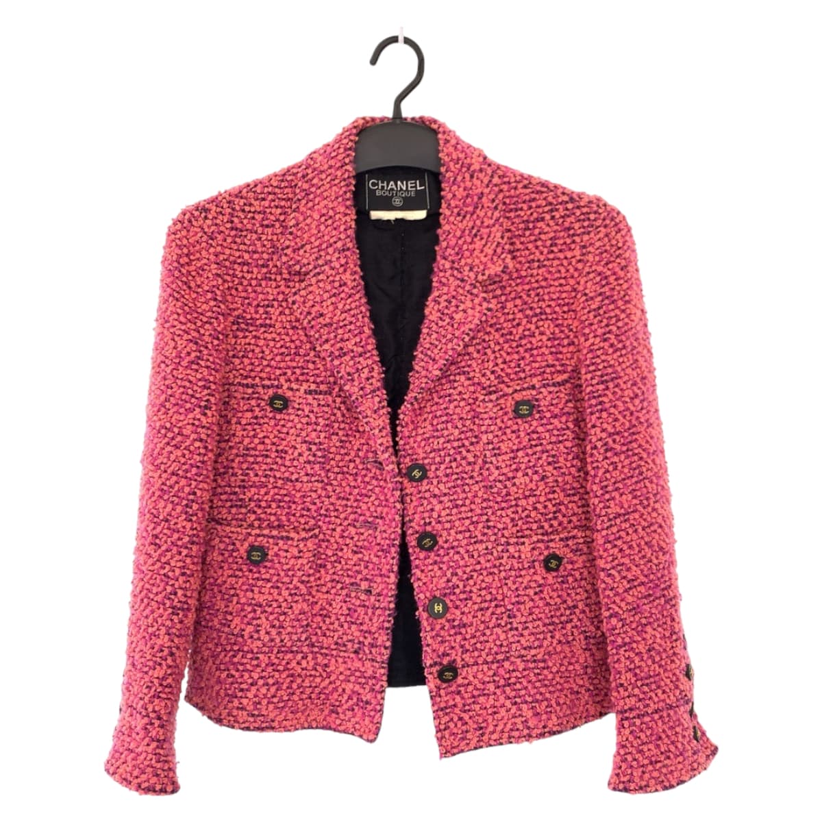 Chanel Vintage Pink Wool Tailored Jacket in Great Condition