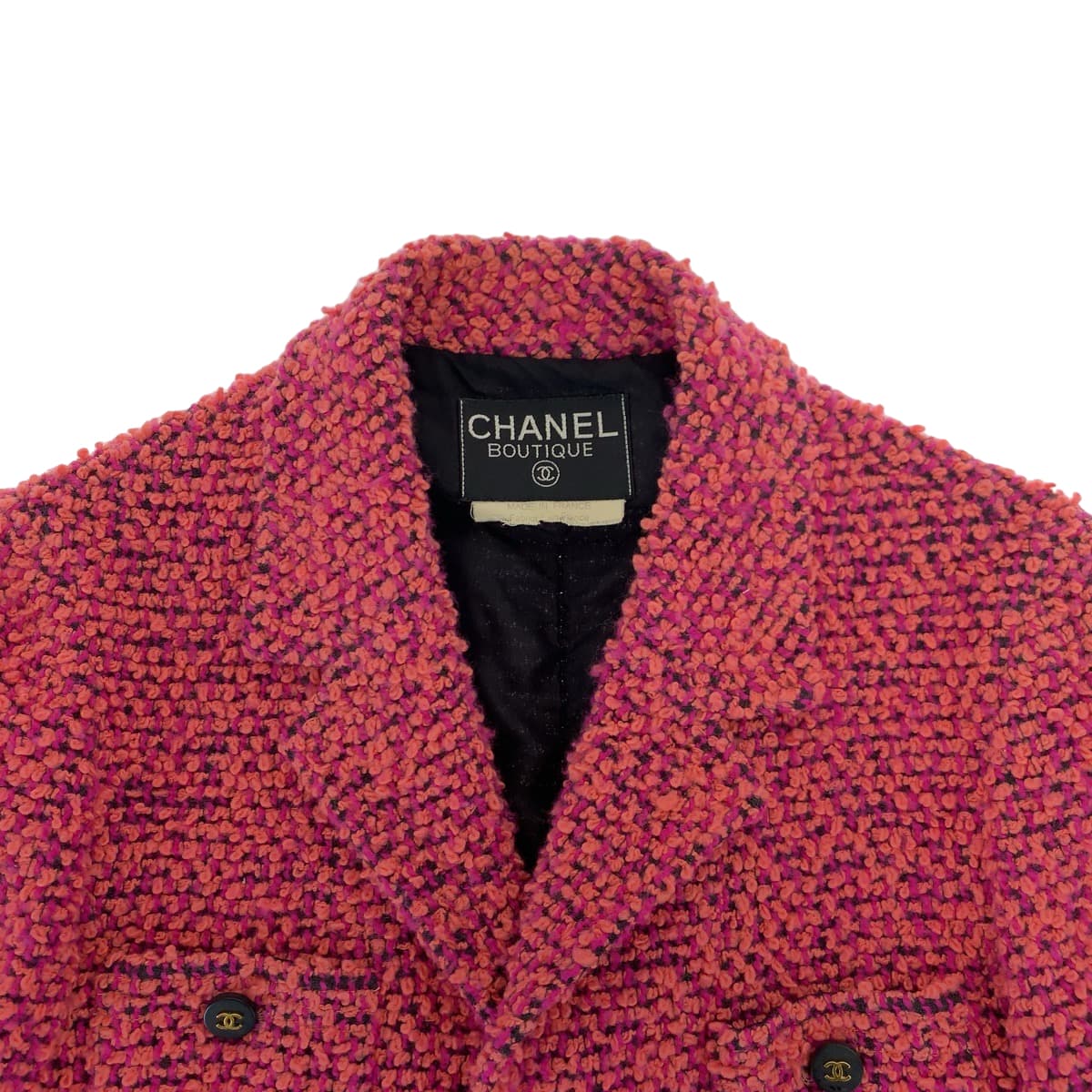 Chanel Vintage Pink Wool Tailored Jacket in Great Condition