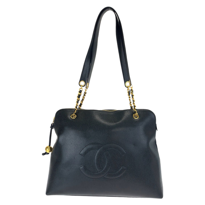 Chanel Vintage Caviar Skin Tote Bag