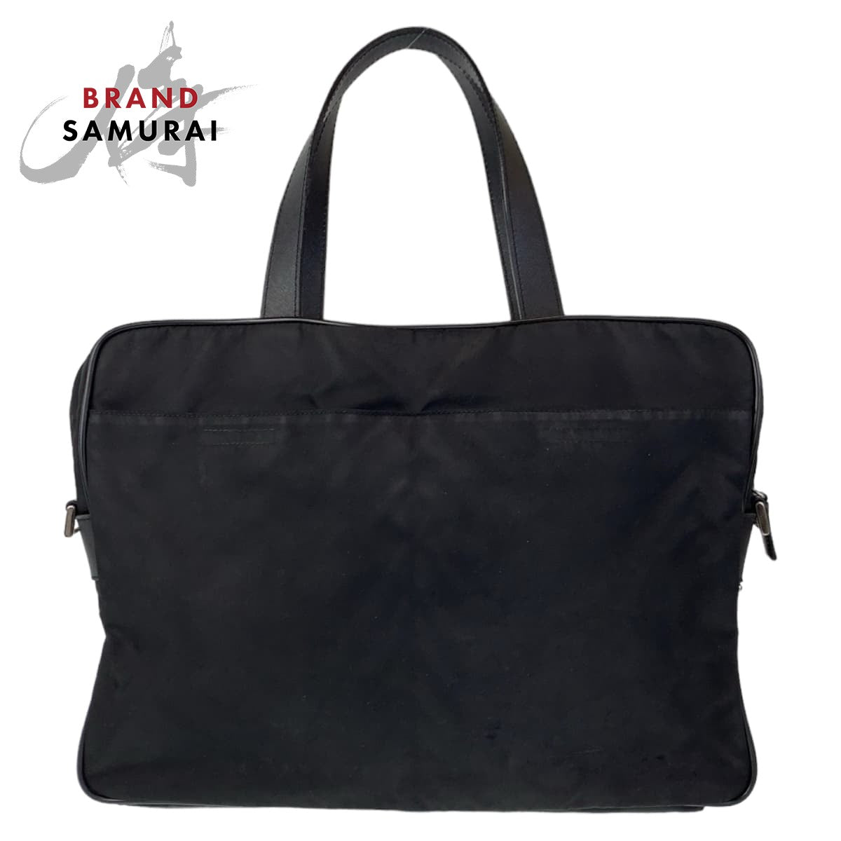 Prada Nylon Leather Tessuto Logo Briefcase