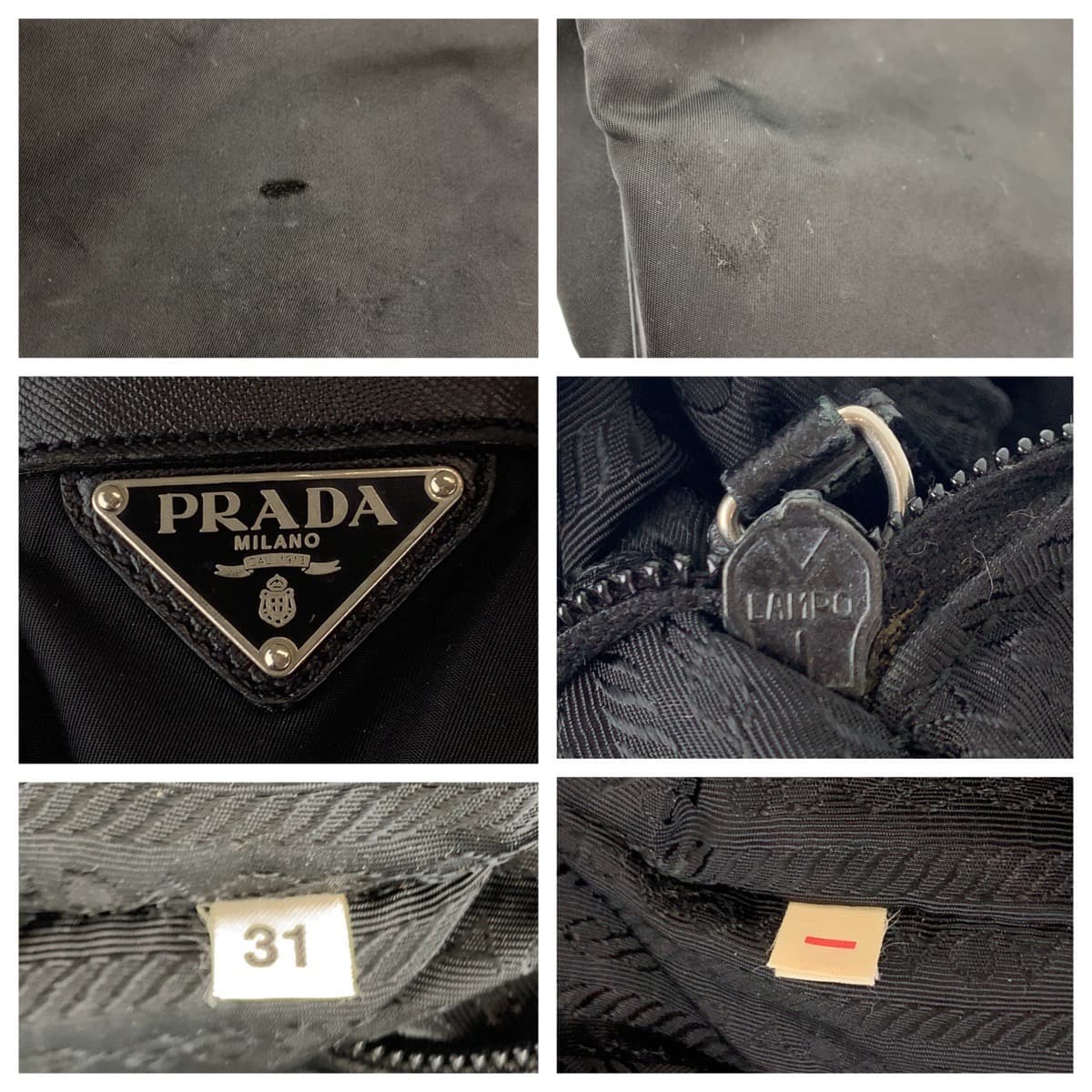 Prada Nylon/Leather Tessuto Triangle Logo Business Bag Briefcase in Very Good Condition