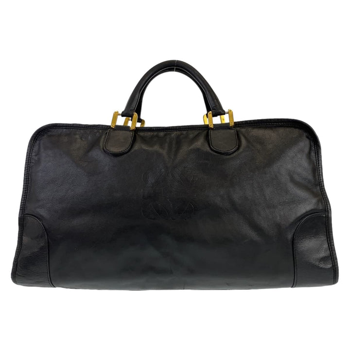 Loewe Leather Anagram Amazona 50 Handbag Black