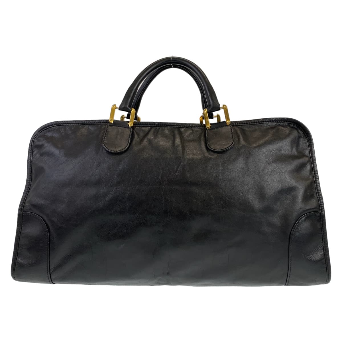 Loewe Leather Anagram Amazona 50 Handbag Black