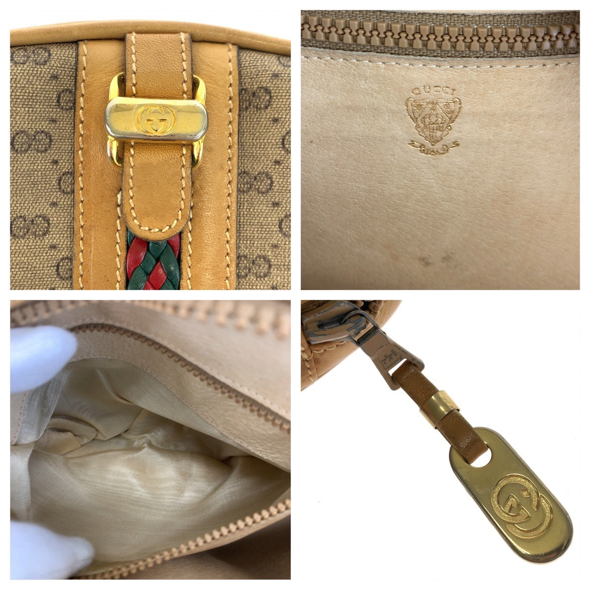 Gucci Vintage Micro GG Canvas Shoulder Bag