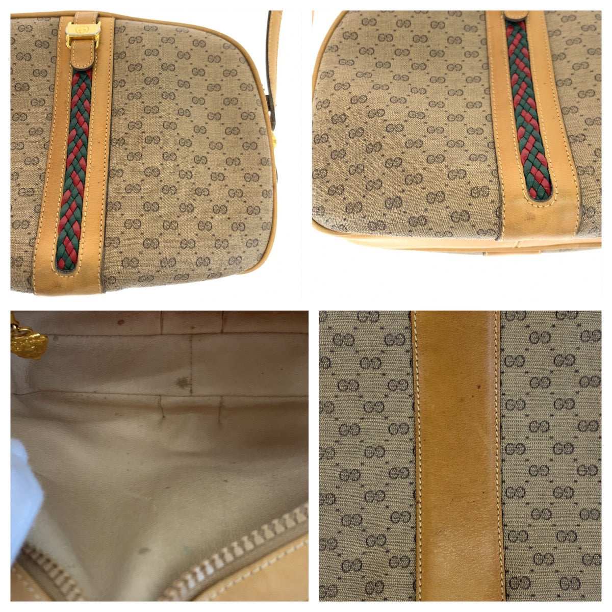 Gucci Vintage Micro GG Canvas Shoulder Bag