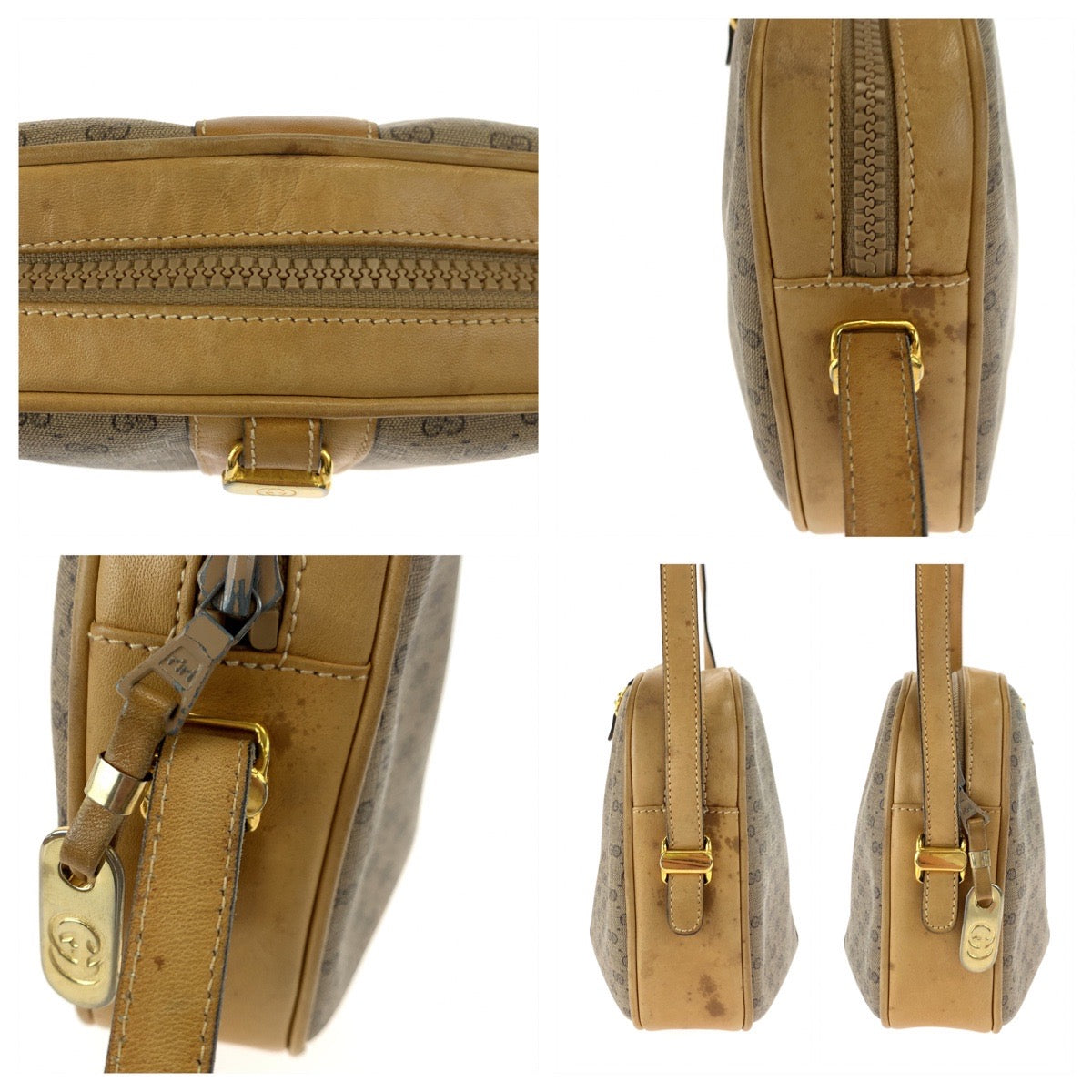 Gucci Vintage Micro GG Canvas Shoulder Bag