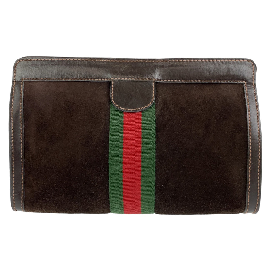 Gucci Suede/Leather Clutch Bag 405958 in Great Condition