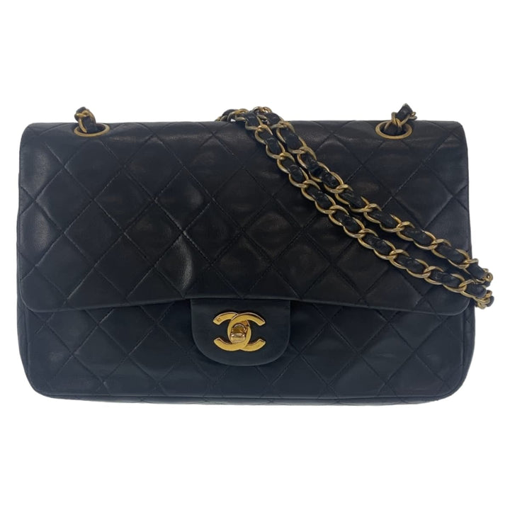 Chanel Vintage Matelasse Double Flap Lambskin Shoulder Bag