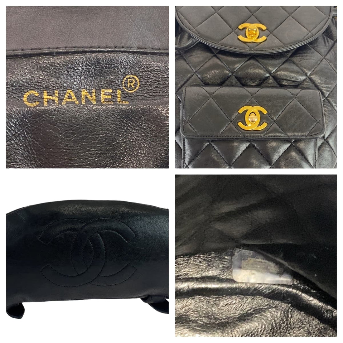 Chanel Lambskin Matelasse Double Coco Mark Backpack