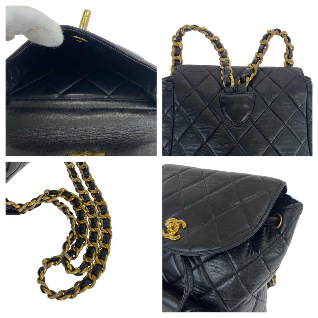 Chanel Lambskin Matelasse Double Coco Mark Backpack