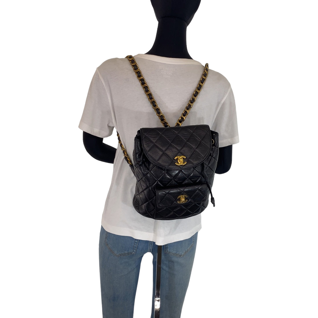 Chanel Lambskin Matelasse Double Coco Mark Backpack