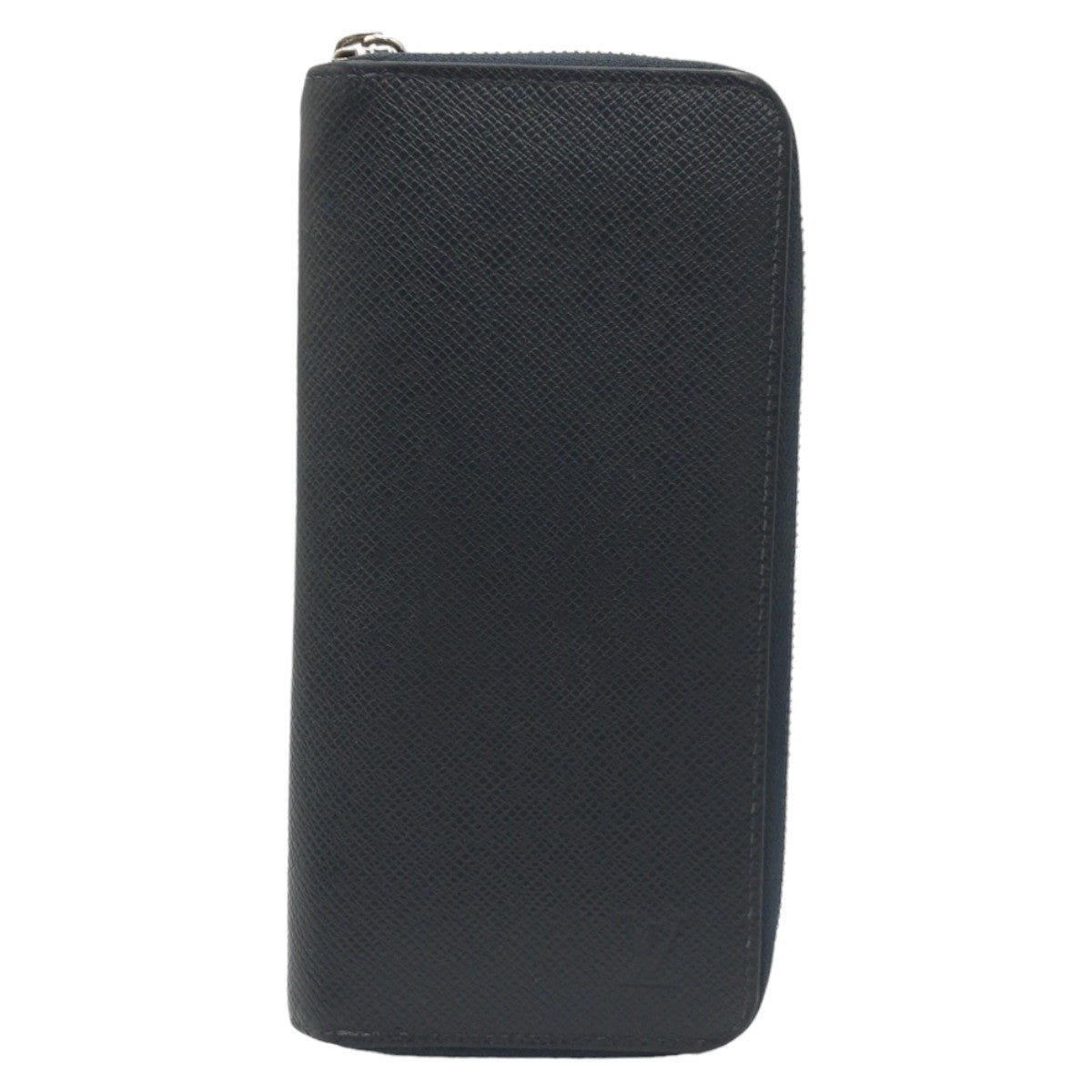 Louis Vuitton Taiga Zippy Wallet Vertical Black Leather