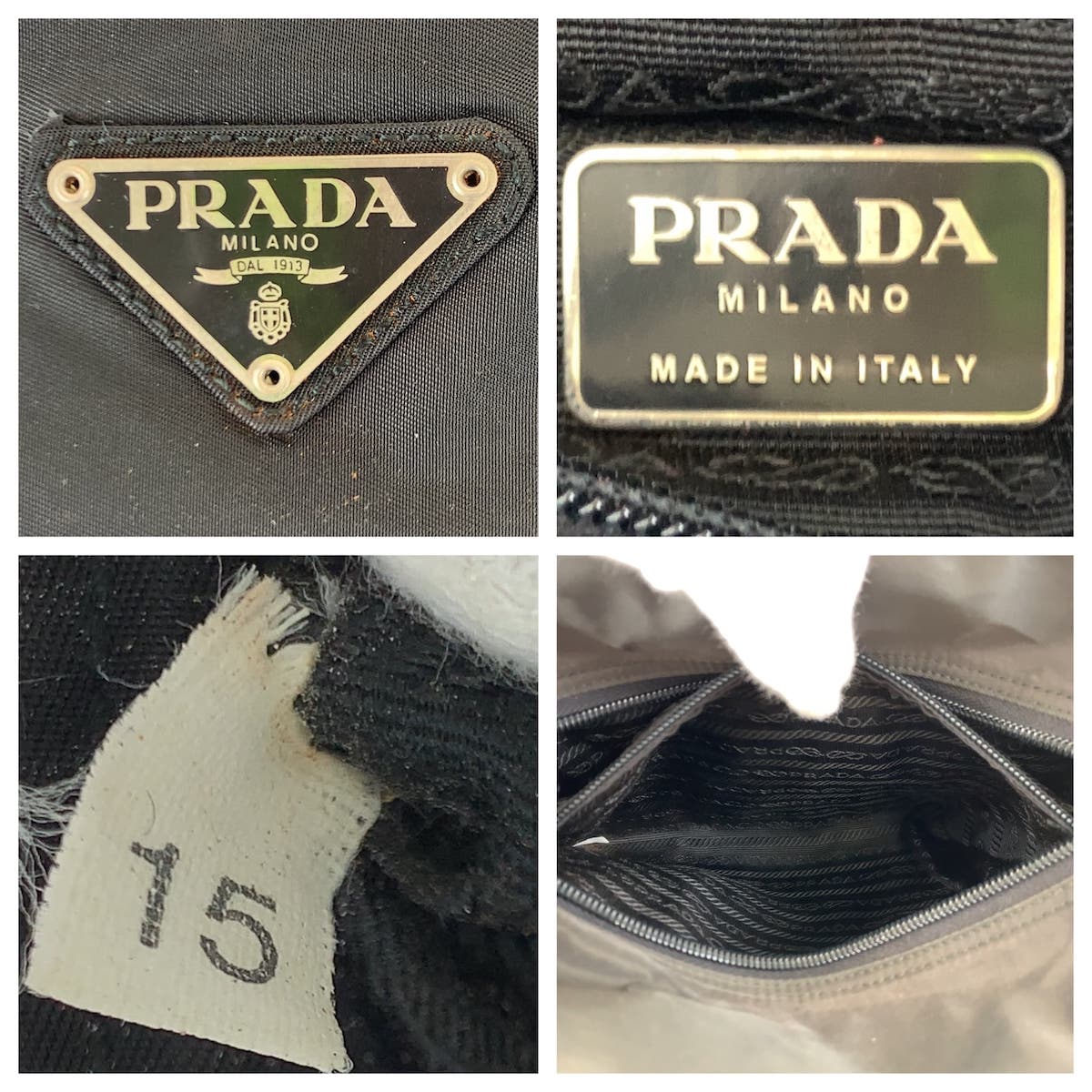 Prada Nylon Tessuto Triangle Logo Tote Bag 405993 in Very Good Condition